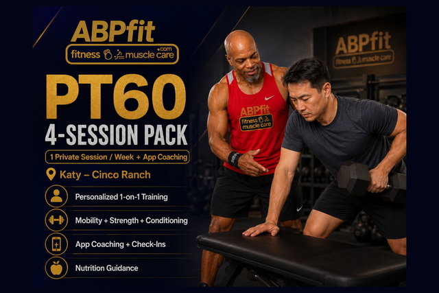 PT60 | 4-Session Pack (Monthly): Weekly 1-on-1 Training + App Coaching