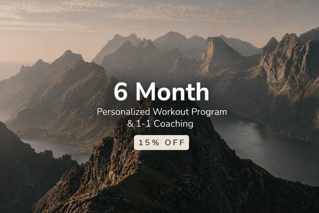 6 Month Personalized Workout Program & 1-1 Coaching