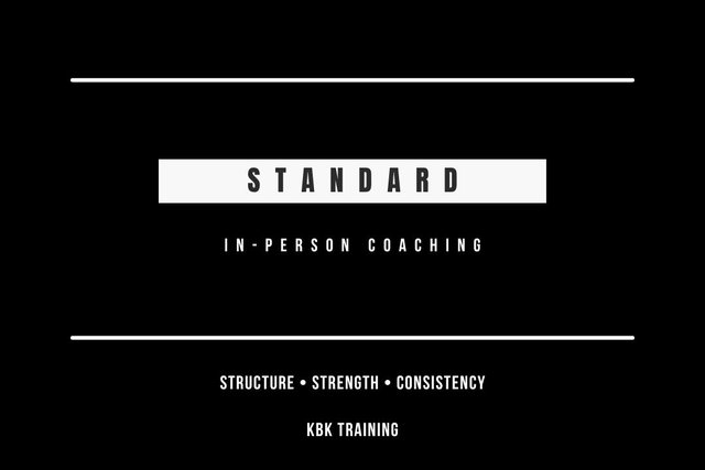 Standard In-Person Coaching