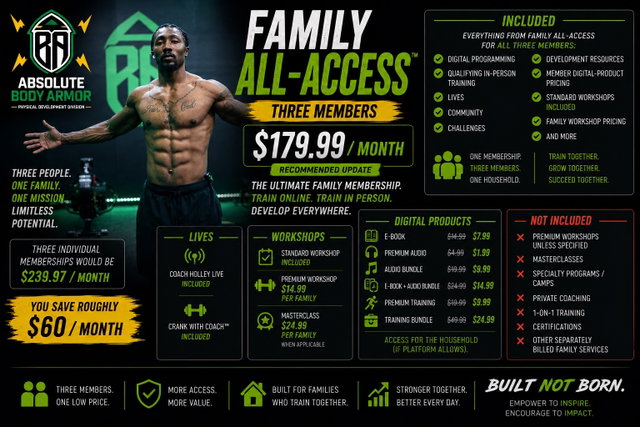 👨‍👩‍👧 FAMILY ALL-ACCESS™ (Plus Three)