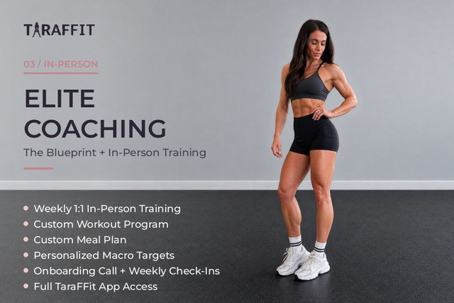 ELITE COACHING: Weekly In-Person Training, Macros, Meal Plan, and Workouts